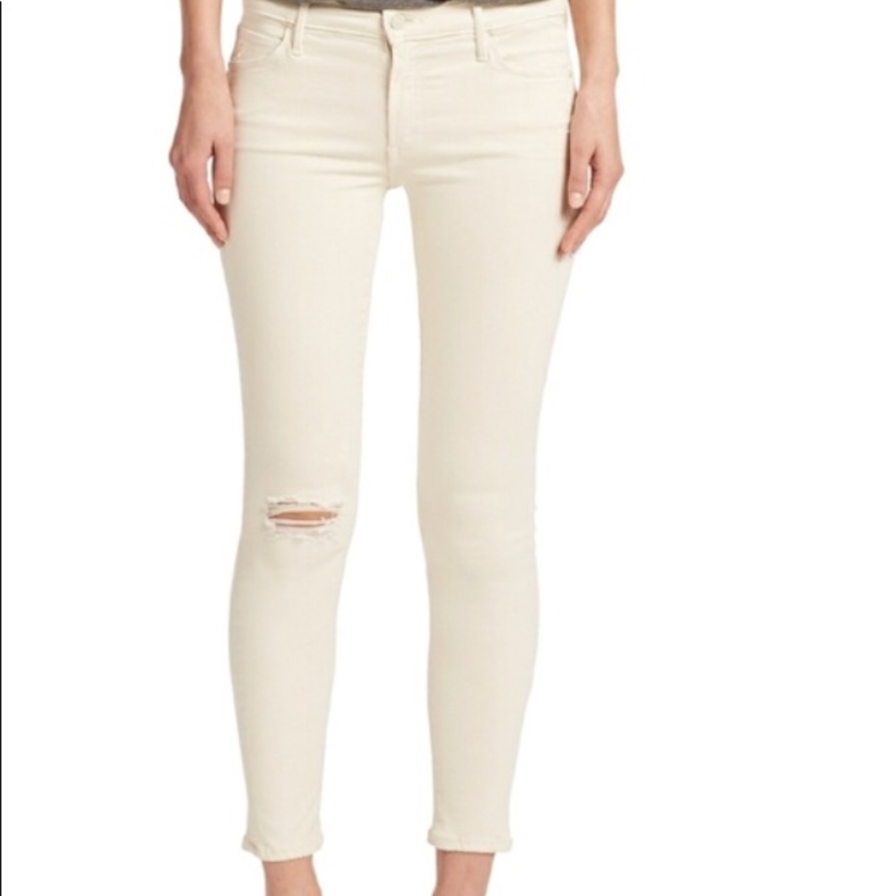 Mother double fray charmer jeans